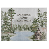 Grüne Kiefernwälder Familienhaus Schneidebrett (Vorderseite)