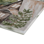 Grüne Kiefernwälder Familienhaus Schneidebrett (Ecke)