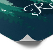 Grüne Kiefernwälder Feier zum Leben mit Foto Poster (Ecke)