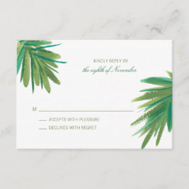 Grüne Kiefernwälder | HochzeitsrSVP RSVP Karte
