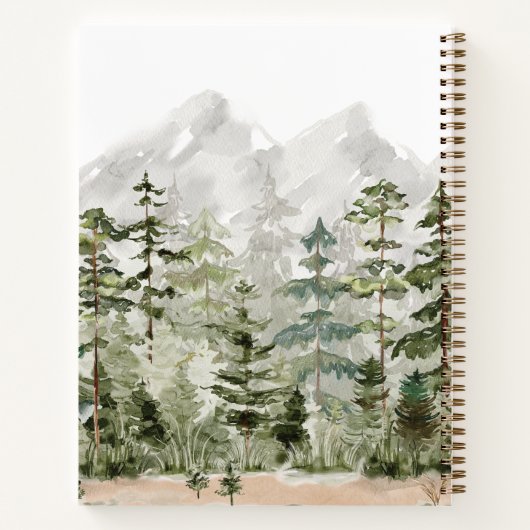 Grüne Kiefernwälder Rezept Notizblock (Rückseite)