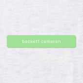 Grüne Kinder benennen Eisen auf Kleidung Etiketten (Design 1)