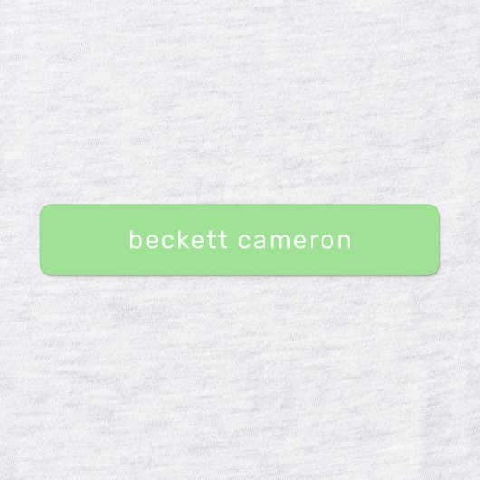 Grüne Kinder benennen Eisen auf Kleidung Etiketten (Design 1)