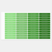 Grüne Kinder benennen Eisen auf Kleidung Etiketten (Blatt)