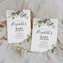 Grüne Kinderdusche Einladung