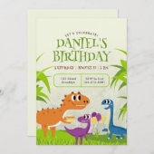Grüne Kindergeburtstagsfeier Einladung (Vorne/Hinten)