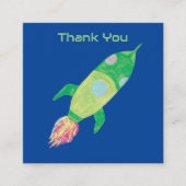 Grüne Kinderrakete Begleitkarte (Vorderseite)