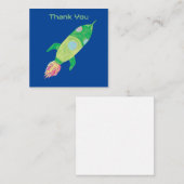 Grüne Kinderrakete Begleitkarte (Vorne/Hinten)