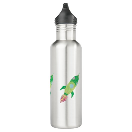 Grüne Kinderraketen Edelstahlflasche (Rechts)