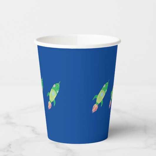 Grüne Kinderraketen Pappbecher (Links)