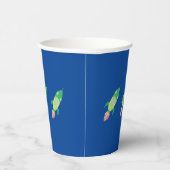 Grüne Kinderraketen Pappbecher (Rechts)