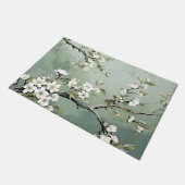 Grüne Kirschblüten Fußmatte (Schrägansicht)