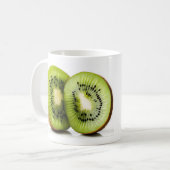 Grüne Kiwi Kaffeetasse (Vorderseite Links)