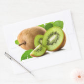 Grüne Kiwi Rechteckiger Aufkleber (Umschlag)
