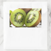 Grüne Kiwi Rechteckiger Aufkleber (Tasche)