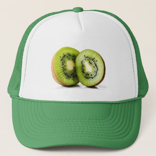 Grüne Kiwi Truckerkappe (Vorderseite)