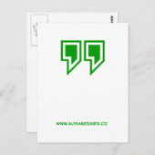 Grüne Klammer Postkarte (Vorne/Hinten)