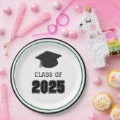 Grüne Klasse 2025 Pappteller (Party)