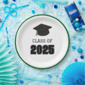 Grüne Klasse 2025 Pappteller (Party)
