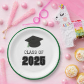 Grüne Klasse 2025 Pappteller (Party)