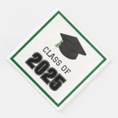 Grüne Klasse 2025 Serviette (Ecke)