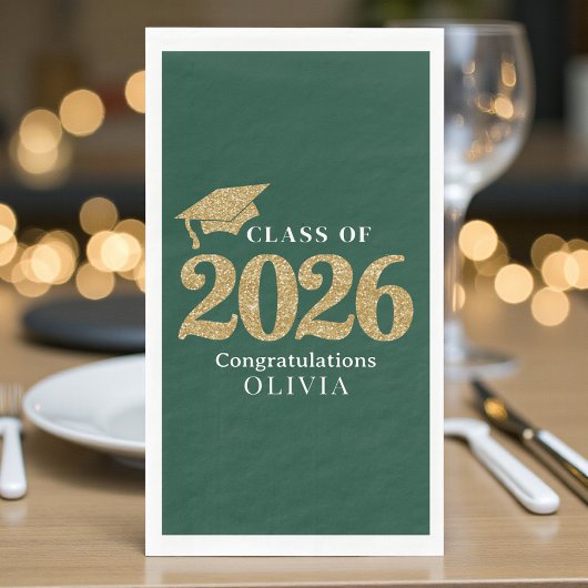 Grüne Klasse 2026 Serviette