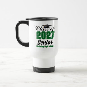 Grüne Klasse 2027 Senior Custom High School Reisebecher