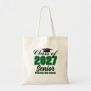 Grüne Klasse 2027 Senior Custom High School Tragetasche