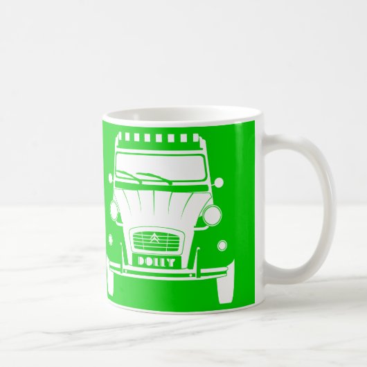 Grüne klassische Transportwagen-Tasse Citroen 2CV Kaffeetasse (Rechts)
