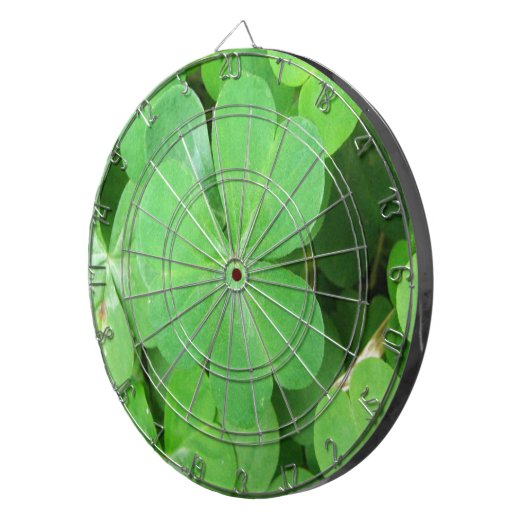 Grüne Klee Dartscheibe (Vorderseite rechts)