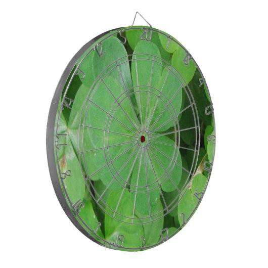 Grüne Klee Dartscheibe (Vorderseite Links)