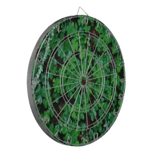 Grüne Klee Dartscheibe (Vorderseite Links)