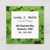 Grüne Klee erste Visitenkarte (Rückseite)