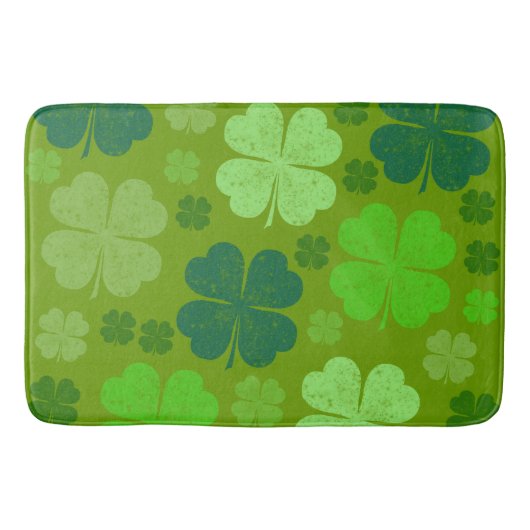 Grüne Klee, Glücksklamotten, St. Patrick's Day Badematte (Vorderseite)