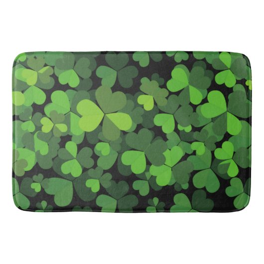 Grüne Klee, Glücksklamotten, St. Patrick's Day Badematte (Vorderseite)