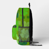 Grüne Klee, Glücksklamotten, St. Patrick's Day Bedruckter Rucksack (Rechts)