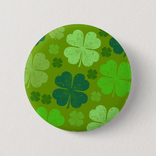 Grüne Klee, Glücksklamotten, St. Patrick's Day Button (Vorderseite)