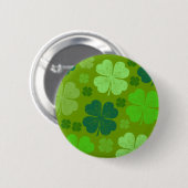 Grüne Klee, Glücksklamotten, St. Patrick's Day Button (Vorne & Hinten)