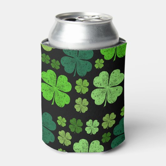 Grüne Klee, Glücksklamotten, St. Patrick's Day Dosenkühler (Kanne Vorderseite)