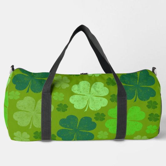 Grüne Klee, Glücksklamotten, St. Patrick's Day Duffle Bag (Vorderseite)
