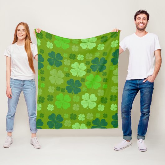 Grüne Klee, Glücksklamotten, St. Patrick's Day Fleecedecke (Beispiel)