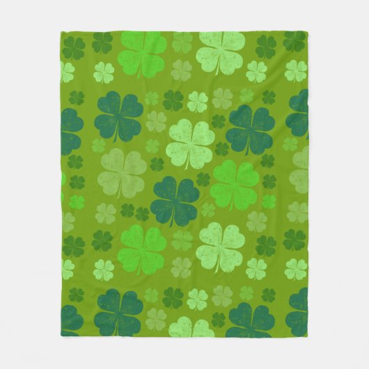 Grüne Klee, Glücksklamotten, St. Patrick's Day Fleecedecke (Vorderseite)