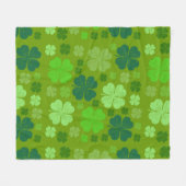 Grüne Klee, Glücksklamotten, St. Patrick's Day Fleecedecke (Vorderseite (Horizontal))