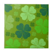 Grüne Klee, Glücksklamotten, St. Patrick's Day Fliese (Vorderseite)