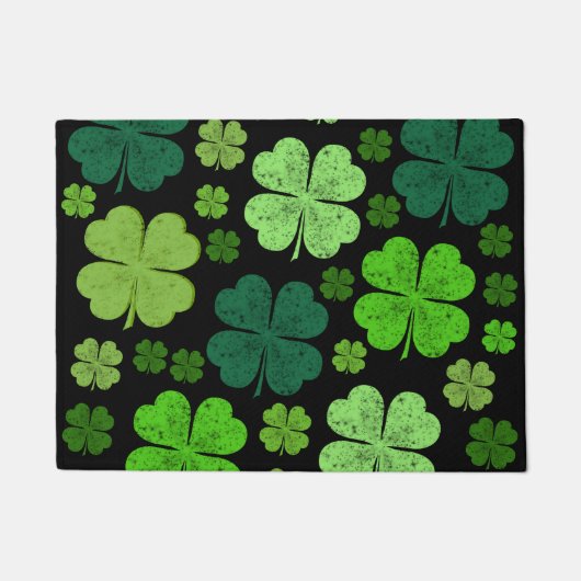 Grüne Klee, Glücksklamotten, St. Patrick's Day Fußmatte (Vorderseite)