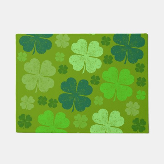 Grüne Klee, Glücksklamotten, St. Patrick's Day Fußmatte (Vorderseite)