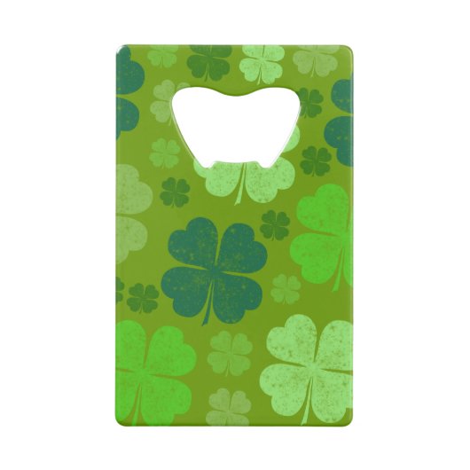 Grüne Klee, Glücksklamotten, St. Patrick's Day Geldbeutel Flaschenöffner (Rückseite)