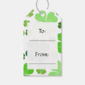 Grüne Klee, Glücksklamotten, St. Patrick's Day Geschenkanhänger (Vorderseite)
