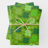 Grüne Klee, Glücksklamotten, St. Patrick's Day Geschenkpapier Set (Beispiel)