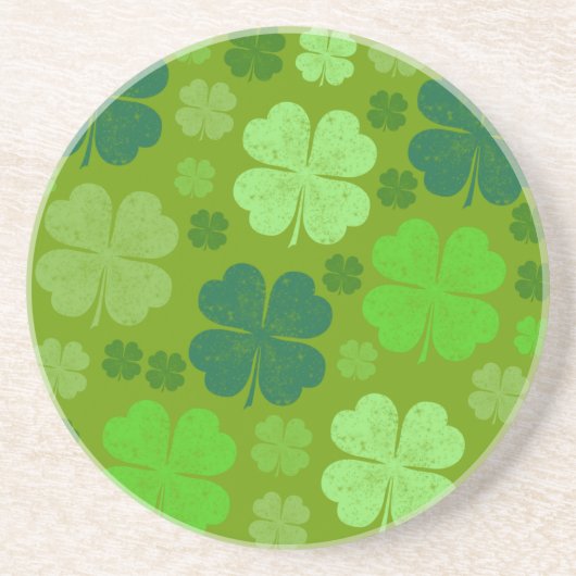 Grüne Klee, Glücksklamotten, St. Patrick's Day Getränkeuntersetzer (Vorne)